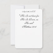  Angels Announcing Resurrection Image  Greetings カード (裏面)