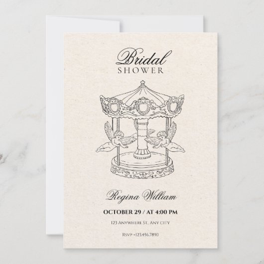 Angels bridal shower 招待状 (正面)