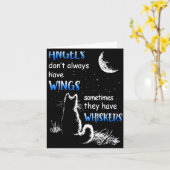 Angels Dont Always Have Wings They Have Whiskers  カード (黄色い花)