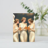 Angels Drinking Beer Postcard ポストカード (スタンド正面)