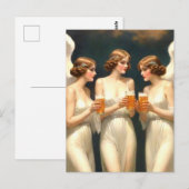 Angels Drinking Beer Postcard ポストカード (正面/裏面)