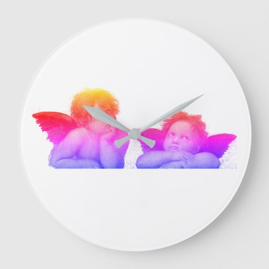 Angels Engel – Madonna Sixtina – Raphael – Raffael ラージ壁時計 (正面)