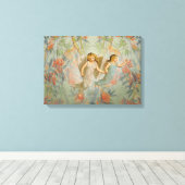 Angels in the Garden キャンバスプリント (インサイチュ (ウッドフロア))