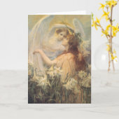 Angel's Message by George Swinstead,ヴィンテージ・アート カード (黄色い花)