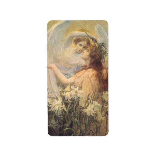 Angel's Message by George Swinstead,ヴィンテージ・アート ラベル (正面)