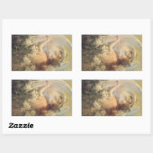 Angel's Message by George Swinstead,ヴィンテージ・アート 長方形シール (シート)