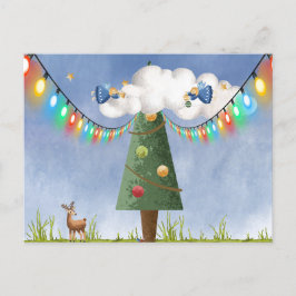 Angels on High Treeカスタマイズ飾可能な文字 シーズンポストカード