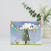 Angels on High Treeカスタマイズ飾可能な文字 シーズンポストカード (スタンド正面)