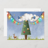 Angels on High Treeカスタマイズ飾可能な文字 シーズンポストカード (正面/裏面)
