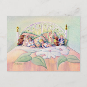 ANGELS ON MY BED BY SHARON SHARPE ポストカード