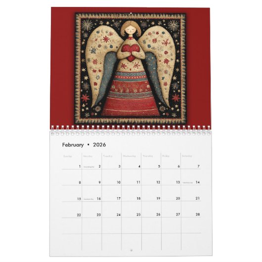 Angels –  Peace on Earth 2026 カレンダー (2月 2026)