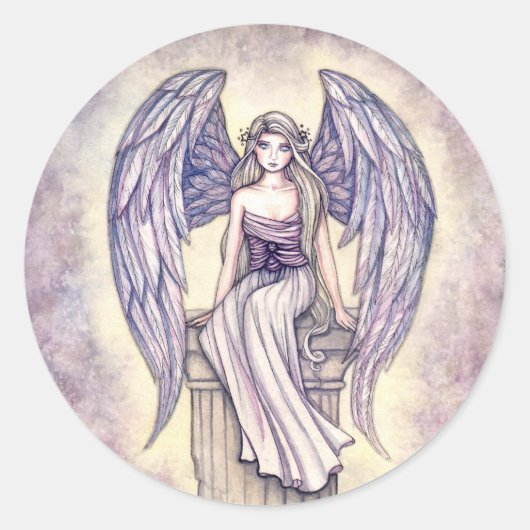 Angel's Perch Stickers by Molly Harrison ラウンドシール (正面)
