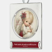 Angels Rejoice – Sacred Christmas Blessing シルバープレートバナーオーナメント (左)