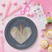 Angels Rejoice Traditional Blue Holiday ペーパープレート (パーティー)