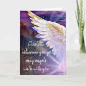 Angels With You Angel Name Folded Blank Greeting カード (正面)