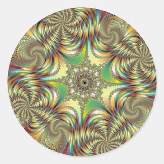 Angelus – フラクタルステッカー ラウンドシール (正面)