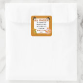 Anger Awareness Quote スクエアシール (バッグ)