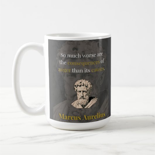 Anger Hurts You Most: Marcus Aurelius on Restraint コーヒーマグカップ (左)