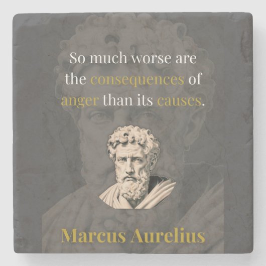 Anger Hurts You Most: Marcus Aurelius on Restraint ストーンコースター (正面)