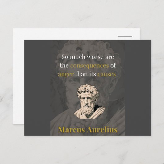 Anger Hurts You Most: Marcus Aurelius on Restraint ポストカード (正面/裏面)