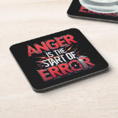 Anger is the Start of Error | Powerful Quote コースター (左側)