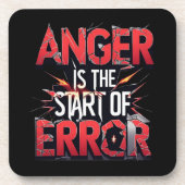 Anger is the Start of Error | Powerful Quote コースター (正面)