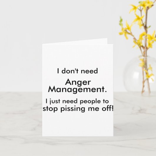 Anger Management  カード (黄色い花)