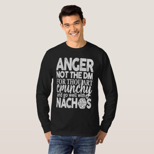 Anger Not the DM Tabletop Board Game RPG Gaming Tシャツ (正面フル)