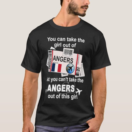 Angers Boarding Pass Angers Girl Angers Tシャツ (正面)