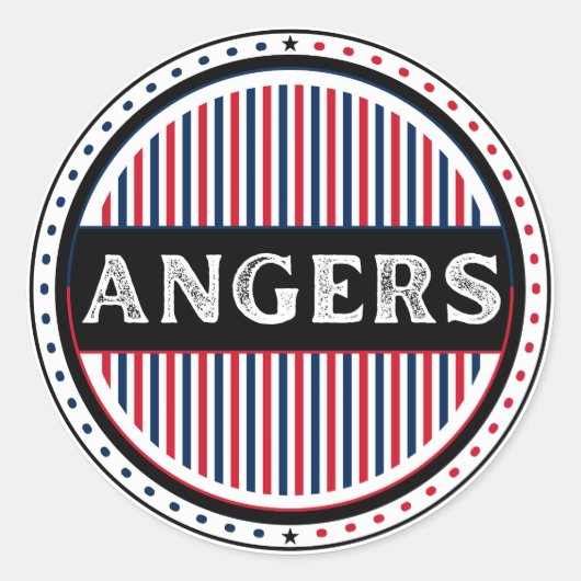 Angers City Pride Emblem – French Identity ラウンドシール (正面)