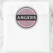 Angers City Pride Emblem – French Identity ラウンドシール (バッグ)