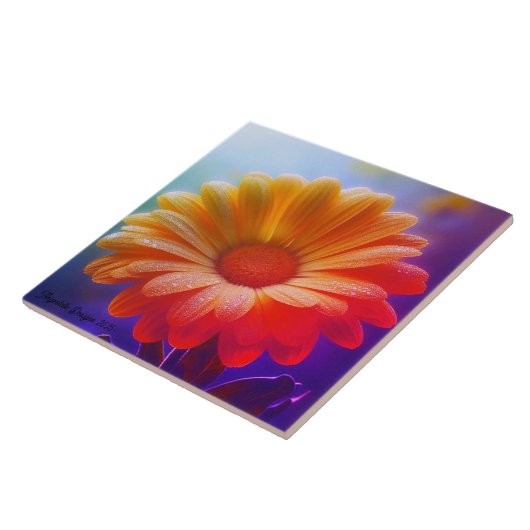 Angestelle Decorative Two Tone Daisy  タイル (側面)