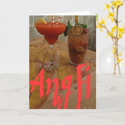 AngFi誕生日 カード (黄色い花)