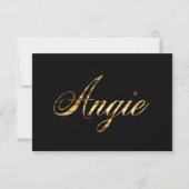 Angie gold Design Lettering Karte (正面)