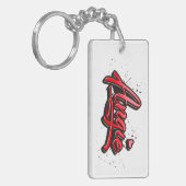 Angie Heart Splash Schlüsselanhänger rechteckig キーホルダー (正面左)