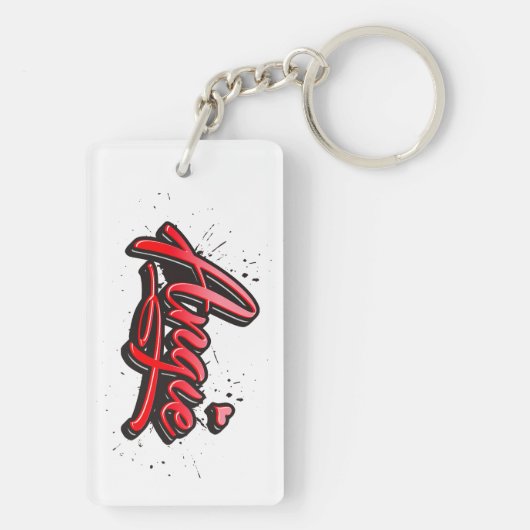 Angie Heart Splash Schlüsselanhänger rechteckig キーホルダー (裏面)