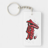 Angie Heart Splash Schlüsselanhänger rechteckig キーホルダー (正面)