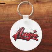 Angie red Heart Graffiti Schlüsselanhänger キーホルダー (正面)