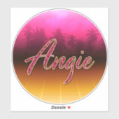 Angie Vorname Name golden pink Aufkleber Sticker シール (シート)