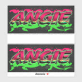 Angie Vorname Name Graffiti Aufkleber Sticker シール (シート)
