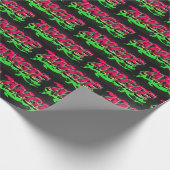 Angie Vorname Name Graffiti red green ラッピングペーパー (角)