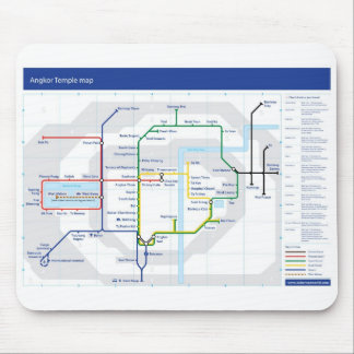 Angkorの寺院の地図のマウスのマット マウスパッド