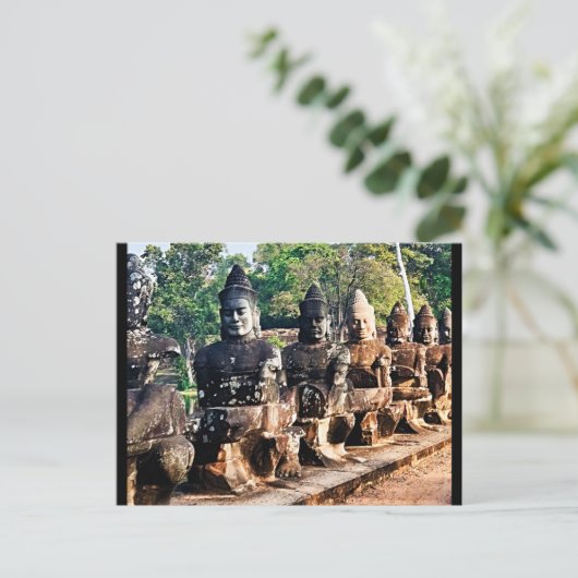 Angkor Thom God Statues  ポストカード (スタンド正面)