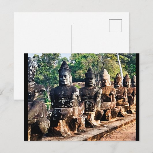 Angkor Thom God Statues  ポストカード (正面/裏面)