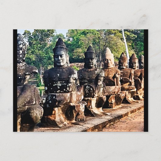 Angkor Thom God Statues  ポストカード (正面)