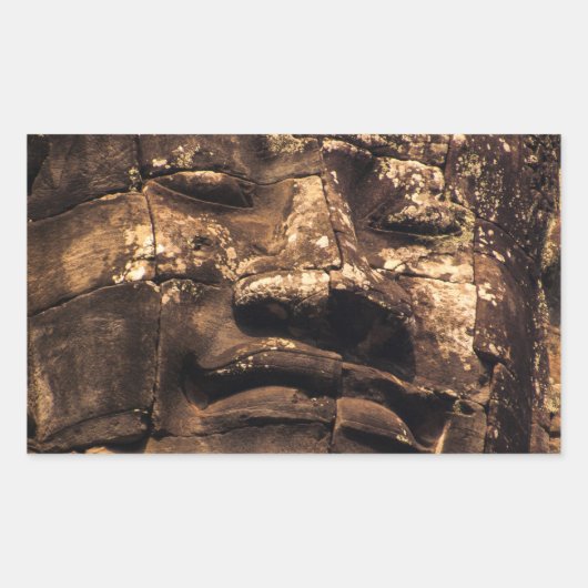 Angkor Wat Buddha Rectangle Sticker 長方形シール (正面)