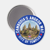 Angkor Wat Cambodia - City of the Temples マグネット (正面/裏面)
