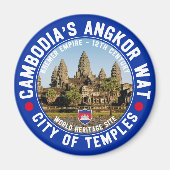 Angkor Wat Cambodia - City of the Temples マグネット (正面)