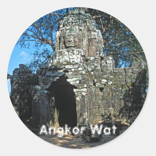 Angkor wat, Ta som temple – カンボジア，アジア ラウンドシール (正面)