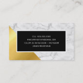 ANGLEモダン金ゴールドコークールナー大理石 名刺 (裏面)